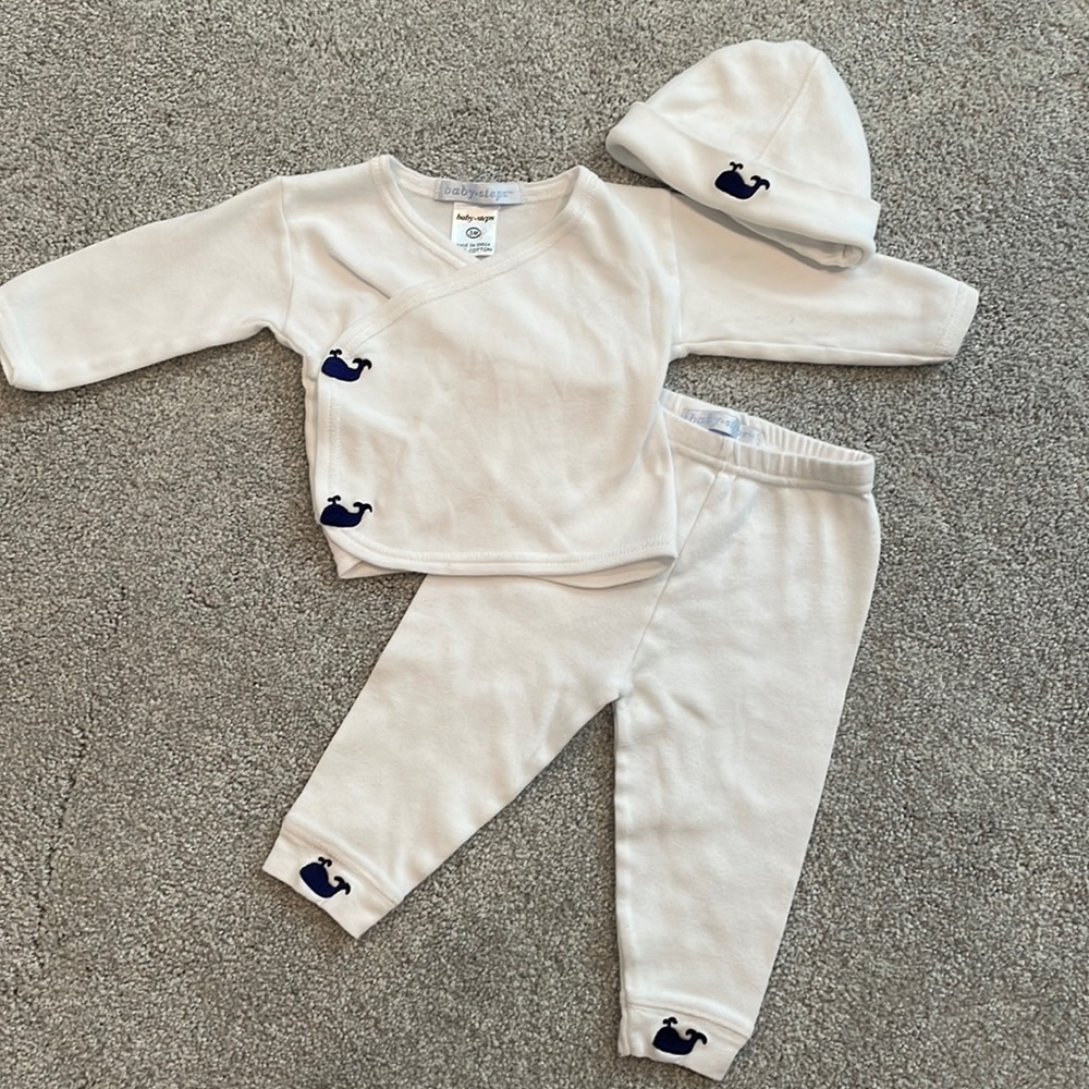 Baby Steps Outfit with Whales